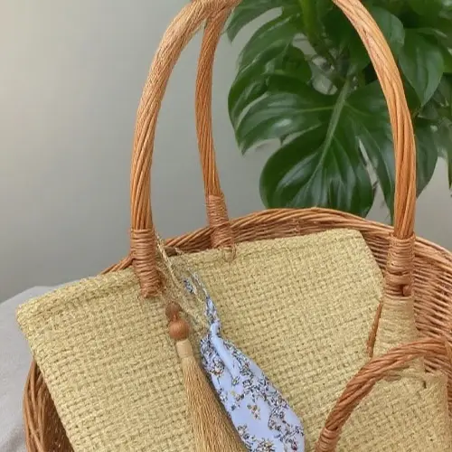 編織草編手提包